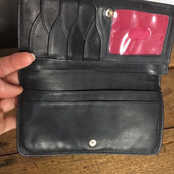 Vintage Cole Haan black leather wallet checkbook - Picture 6 of 6